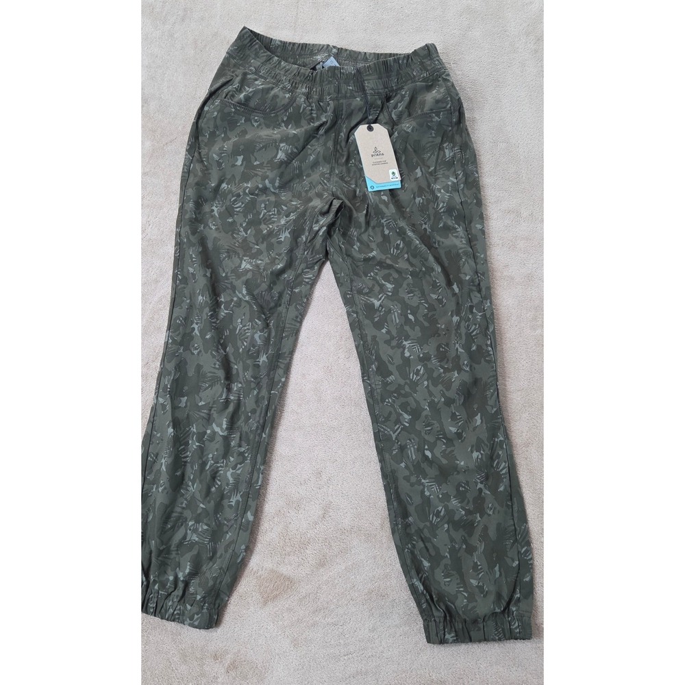 PrAna Halle E-Waist Jogger II Women's Size 10 Evergreen Camo Relaxed Fit NEW $95